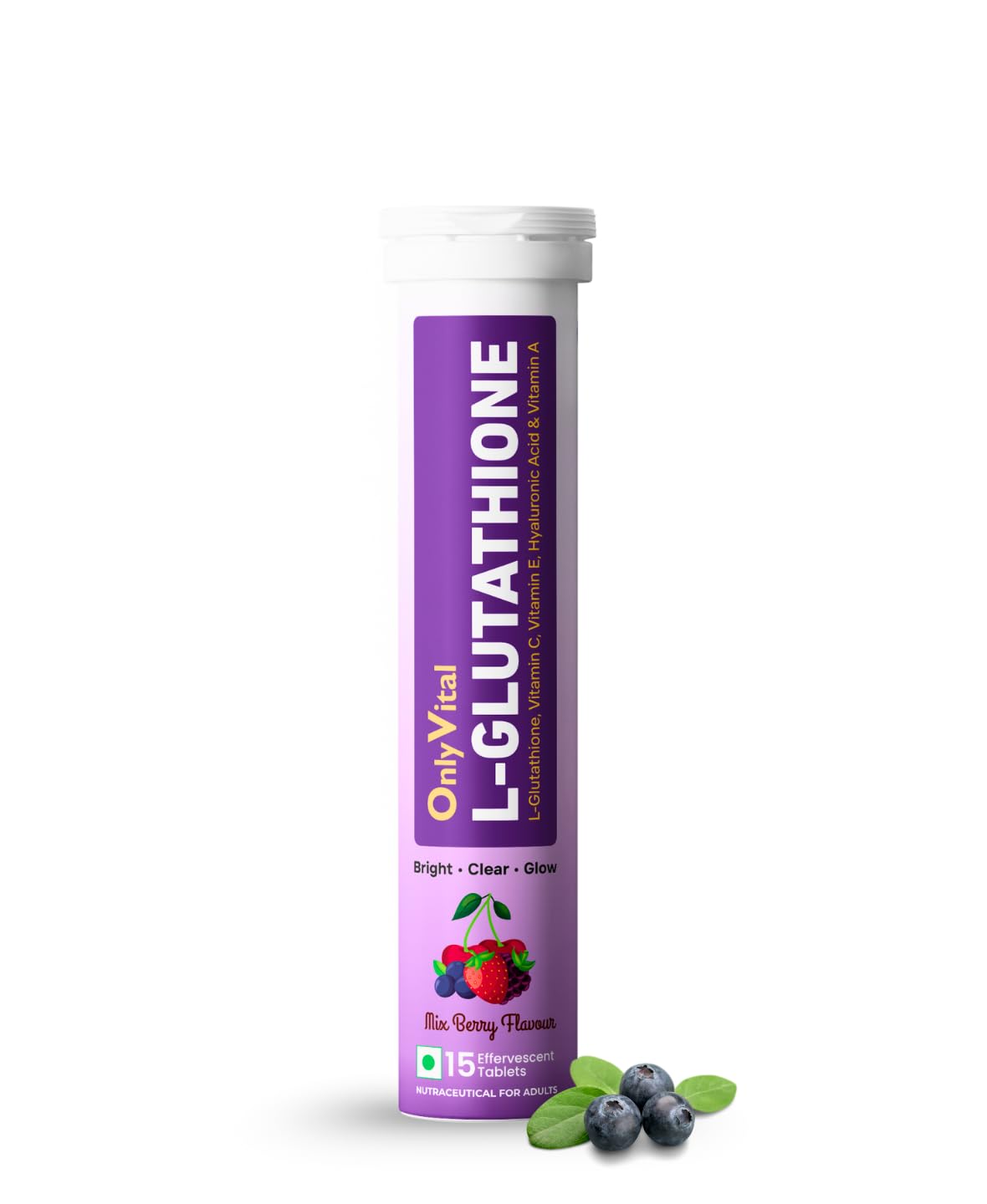 mixing glutathione with vitamin c OnlyVital L-Glutathione Effervescent Tablets with Vitamin C, Vitamin E,  Hyaluronic Acid & Vitamin A | Skin Brightening & Glow Support