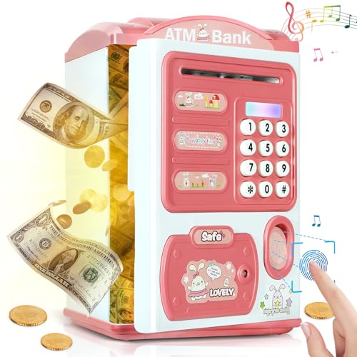 Kids Electronic Piggy Bank, Password Piggy Bank,Auto Scrolli...