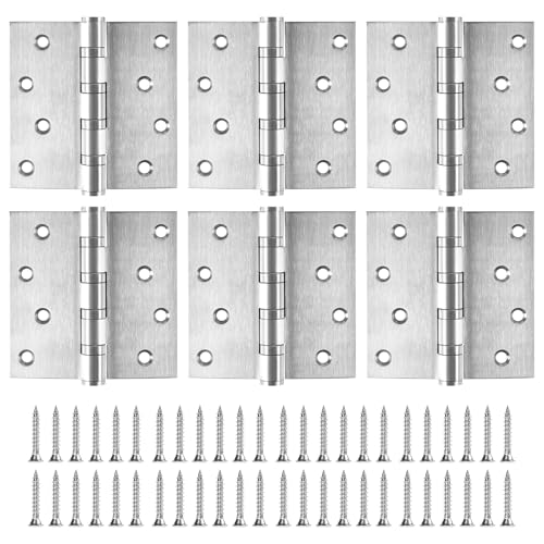 6 Pack Ball Bearing Door Hinges, 4