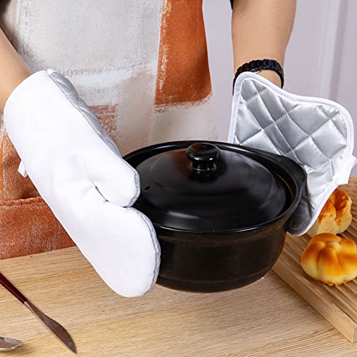 8 Pcs Sublimation Blanks Oven Mitts Set, 4 Sublimation Heat Resistant Oven Gloves and 4 Blank Sublimation Pot Holders for DIY Kitchen Dining Room Accessories by ZUYYON - Image 5