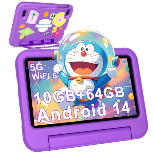 2025 Tablet Niños 7 Pulgadas Android 14, 10GB RAM + 64GB ROM (TF 1TB), WiFi 6, Bluetooth 5.0,...
