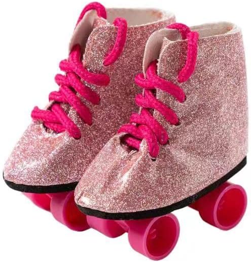 Zapatos de muñeca Accesorios para muñecas Botas de nieve para muñecas American Doll Girl de 18 pulgadas (zapatos de patinaje)