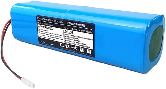 AgaShi 14.8V 6800mAh Inr18650 M26-4s2p 4inr19/66-2 Robot Battery Vacuum Cleaner,Compatible for Ikohs Netbot LS23+ EnduranceSize1 pcs 5600mAh