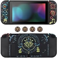 DLseego Case Compatible with Switch,Dockable Protective Soft Case,with joycon Cover and Switch Accessories 4 Thumb Grip Caps,Cool Protective Shell,Anti-Scratch and Shock Absorption,Zelda