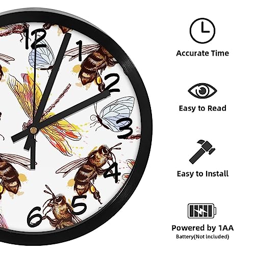 Horloge murale sans tic-tac à quartz pour éliminer les bruits gênants dans la cuisine et l'école