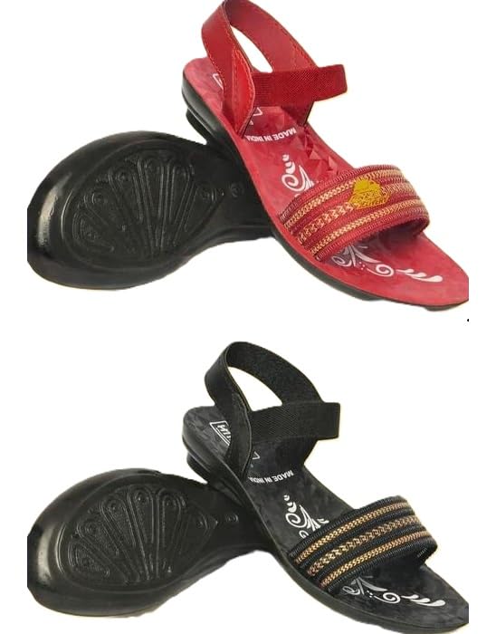 Womens Printed Slip On Flats with Simple Design and Cushioned Inner for Daily Comfort-image-42