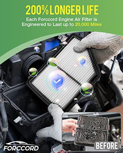 Image of 2-Pack Engine Air Filter Fits for Genesis GV80 2021-2025 2026 (2.5L Gas) Air Filter Replacement 28113T6210 Accessories