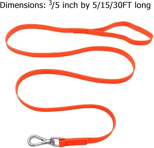 Miniatura 6 de Correa de entrenamiento para perros impermeable de 50 pies, 30 pies, 15 pies, 10 pies, 5 pies, resistente para perros grandes, medianos y pequeños