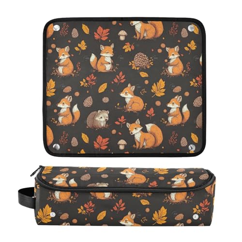 Bolsa de viaje resistente al calor para herramientas de cabello Hedgehog Squirrel Marble, organizador portátil para planchas, rizadores y accesorios de cuidado capilar miniatura 3
