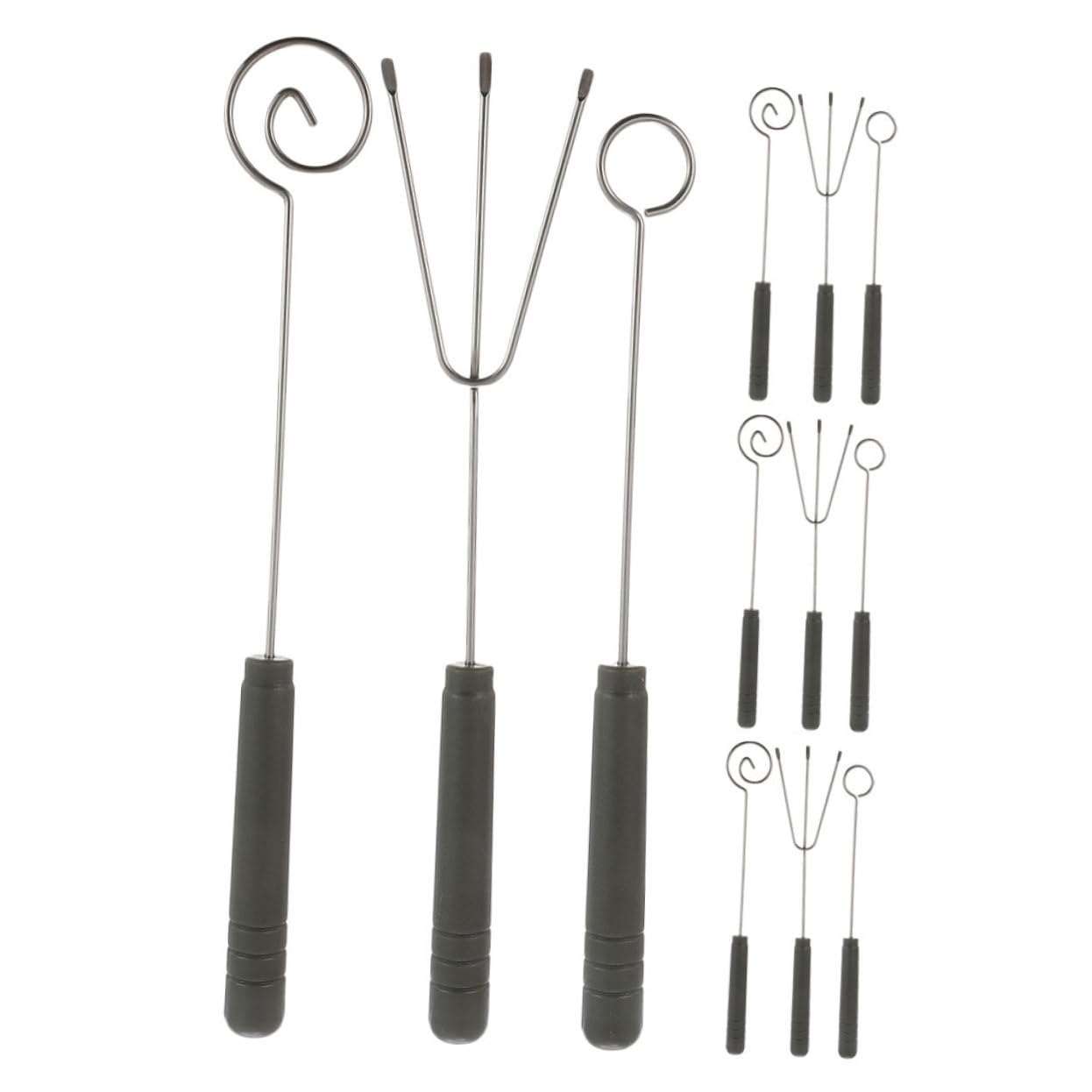 Cabilock 4 Sets Fondue Forks Set Stainless Steel Chocolate Dippers for Cheese Jam Dessert Decoration Accessories for Parties Gatherings DIY Food Styling