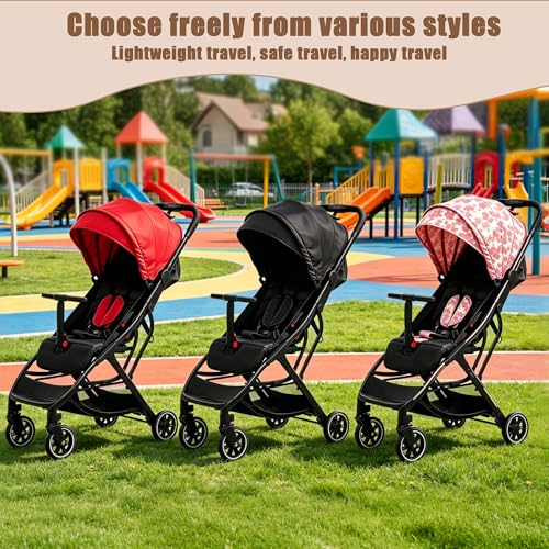 Image of Cool Kids Superb Lightweight Travel Stroller, Auto Fold Buggy Rose Gold | Need an airplane approved toddler stroller? Slide folded rose gold pram like rolling luggage through airport security.