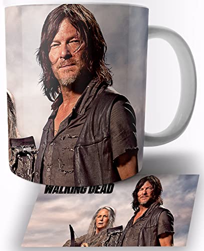 The Walking Dead Melissa McBride Carol Norman Reedus Daryl B Tasse en Céramique Blanche 325ml Mug