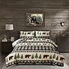 Rustic king size quilt set lodge bedding with plaid quilts lightweight reversible bedspread and 2 pillow shams  urban country home decor