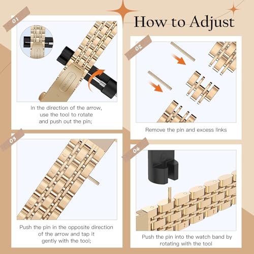 TiMOVO-Slim-Watch-Band-Compatible-with-Apple-Watch-Band-41mm-40mm-38mm-Premium-Stainless-Steel-Adjustable-Wristband-for-Women-Suitable-for-Series-987654321SE-384041mm-Rose-Gold 517IqqrvJ5L