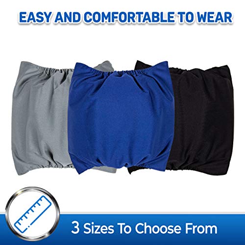 Image of PET MAGASIN Male Dog Belly Bands Washable - Reusable Dog Diapers Male for Small Medium Large Dogs - Adjustable Wraps for Incontinence & Training - Pack of 3 (Original, Small (13 inch-15 inch Waist))
