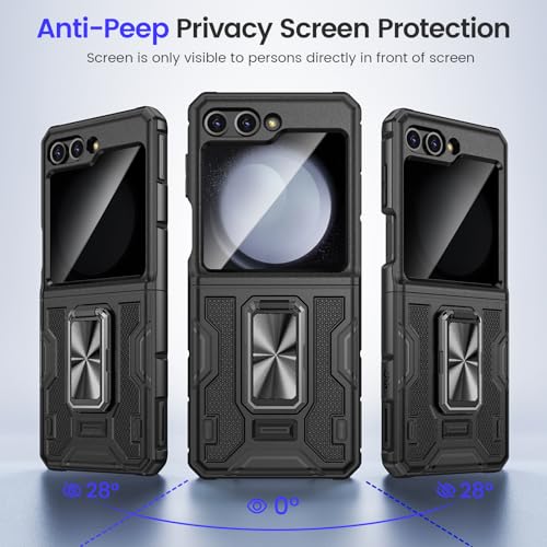 Image of VEGO for Z Flip 5 Phone Case with Stand,Built-in Privacy Screen Protector
