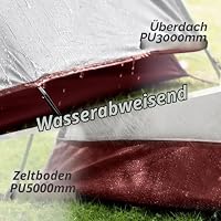 Forceatt Zelt 2 Personen Camping Wasserldicht 3-4 Saison,Ultraleicht Zelte Mit Kleinem Packmaß, Kuppelzelt Sofortiges Aufstellen Für Trekking, Outdoor, Festival – Ansicht 3