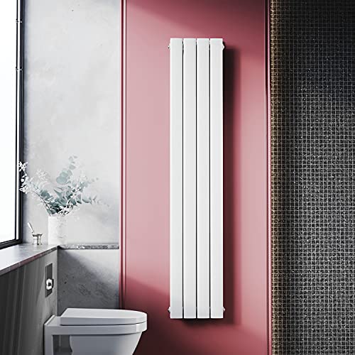 ELEGANT Design Heizkörper Flach 1600x308mm Weiß Doppellagig Vertikal Heizkörper Paneelheizkörper Mittelanschluss ELEGANT Design Heizkörper Flach 1600x308mm Weiß Doppellagig Vertikal Heizkörper Paneelheizkörper Mittelanschluss