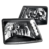 Spec-D Tuning LH-RAN98JM-TM Ford Ranger 2 Pieces Diamond Black Clear Headlights