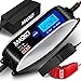 Produktbild MASKO® Batterieladegerät KFZ vollautomatisch 4A-6V/12V Auto Motorrad PKW, Boot Ladegerät Für Blei-Säure, Gel, Start/Stopp EFB, AGM-Batterie | KFZ-Ladegerät | Inkl. Tasche | LCD-Bildschirm