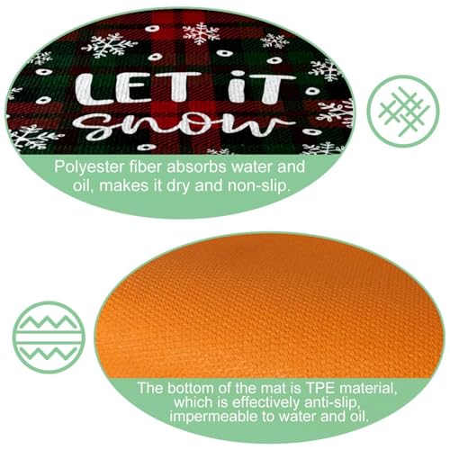 Alfombrilla de cocina de Navidad para decorar pasillos y lavaderos 5