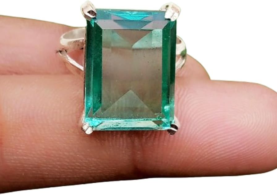 Elegant Aquamarine Statement Ring - 925 Sterling Silver Handcrafted Jewelry, Perfect Anniversary or Mother's Day Gift