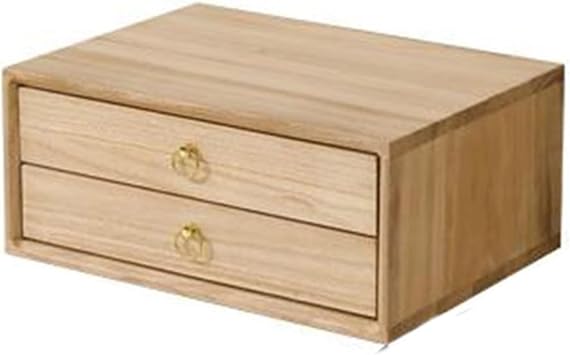 Document Storage Wooden File Cabinet with Drawers - Desktop Organizer Storage Box, Home Office Organization, Functional Desktop Storage Solution Storage Box A,40*30*17.2CM