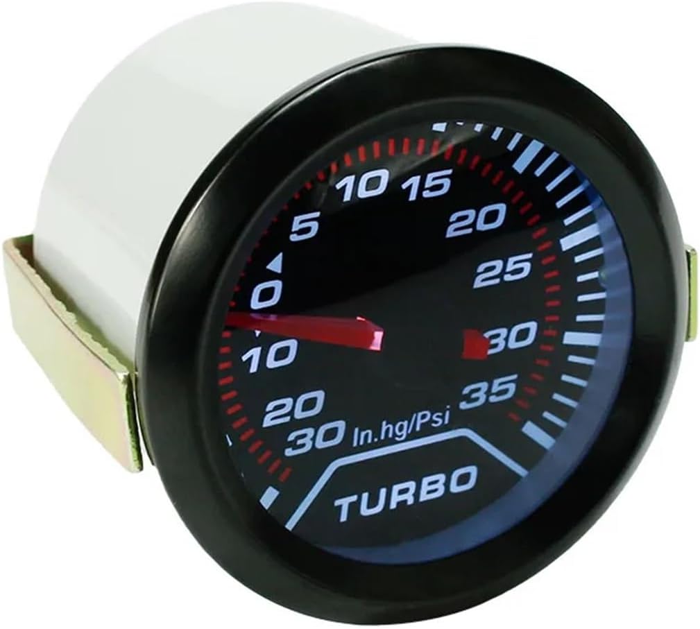 2" 52mm Boost Gauge PSI Dial White Light Interior Dash Gauge Car Meter BX100956