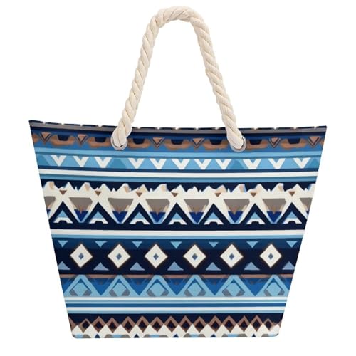 Portable Tote Bag for Women Large Shoulder Handbag Waterproof Grocery Totes with Hemp Rope for Travel Work