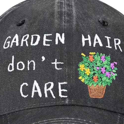 Image of Embroidered Baseball Cap for Women Men Vintage Adjustable Washed Distressed Denim Baseball Hat