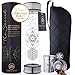 Sacred Lotus Love Double-Walled Glass Tea Infuser Bottle - Portable Travel Mug with Strainer and Sleeve for Loose Leaf Tea, Coffee, Smoothies - Insulated Tumbler with Lid for Hot and Iced Beverages