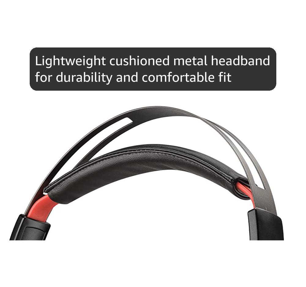 Poly - Blackwire 5220 USB-A Headset (Plantronics) - Wired, Dual Ear (Stereo) Computer Headset with Boom Mic - USB-A, 3.5 mm to connect to your PC, Mac, Tablet and/or Cell Phone