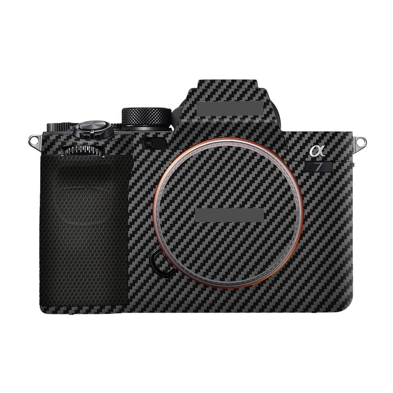 Image of Anti-Scratch Camera Cover Skin Sticker for Sony Alpha 7 IV /A7M4 /A7IV Camera Protector Film Skin (Carbon Fiber Black)