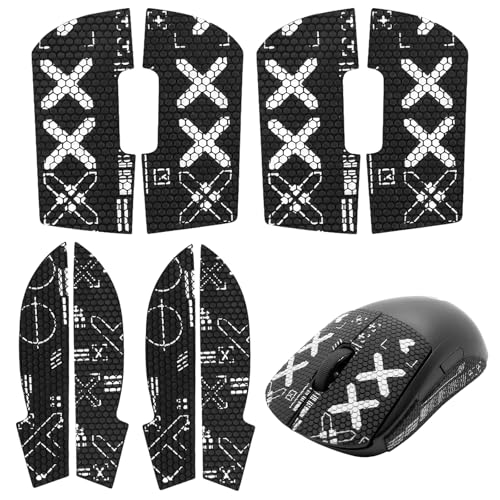 Mouse Grip Tape Kompatibel mit Logitech G Pro Wireless X,Ultradünner,Schweißabsorbierender,Rutschfester Selbstkleber,Der Den Spielern Äußerst Präzisen Halt und Komfort Bietet(Schwarz)