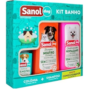 Kit - Shampoo / Condicionador / Ganhe 1 Colônia, Sanol Dog, variado, Verde