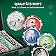 SPORTNOW Pokerkoffer Pokerset, Poker Komplett Set mit 400 Chips, 11,5 Gramm, 2 Kartendecks, 5 Würfeln, Innenfächer, Dealer-Scheibe, Spielmatte, Aluminiumkoffer