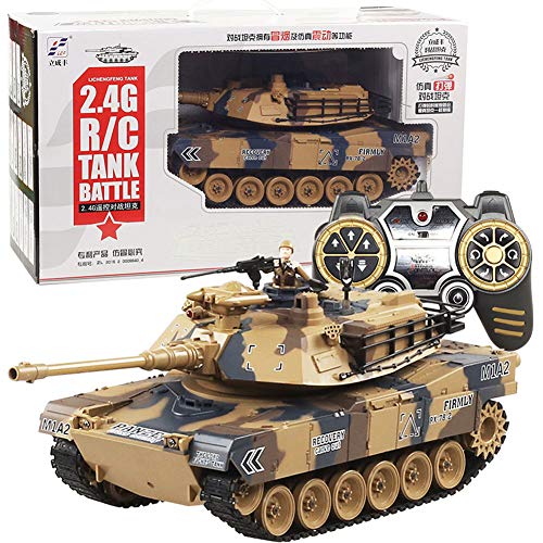 Believe Carro Armato RC, Giocattolo del Modello di Carro Armato Elettrica Telecomando Senza Fili di Ricarica Suono Carro Armato RC del Carro Armato di Controllo Remoto Alto