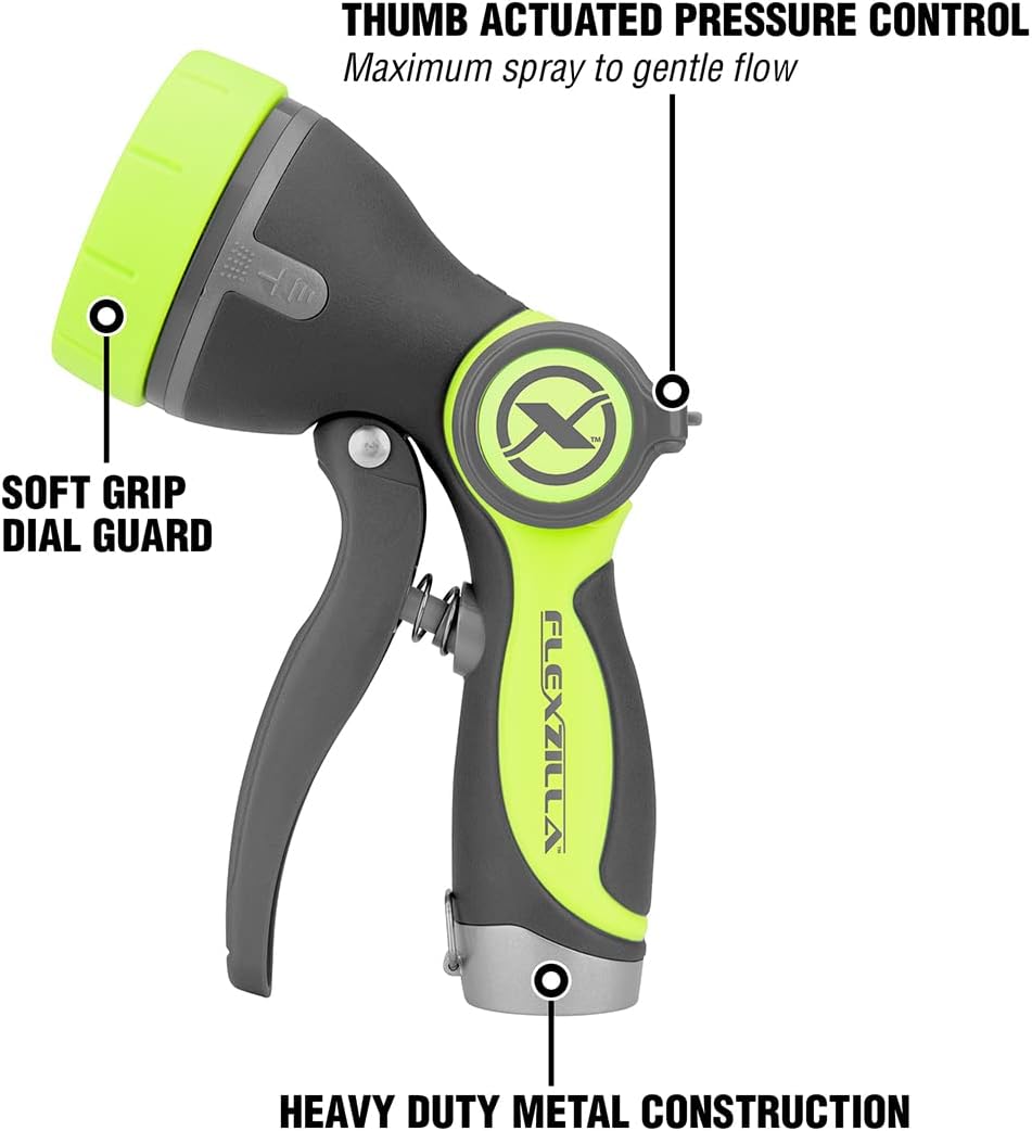 Flexzilla Garden Heavy Duty Pistol Grip Garden Hose Nozzle - NFZG61 : Patio, Lawn & Garden