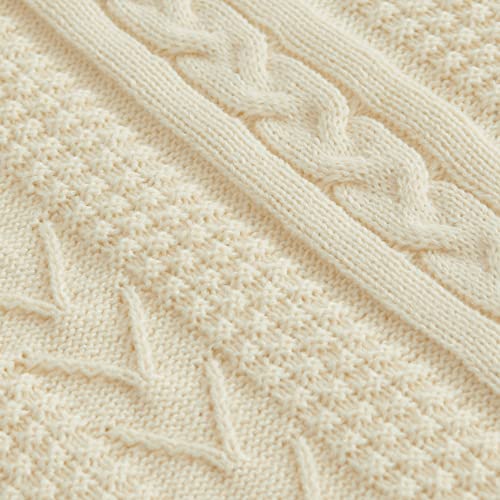 Couverture Sherpa tricot torsadé plaid molleton canapé lit