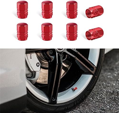 Irikdescia® - Pack 8 Tapones Válvula Neumáticos Coche/Moto | Aluminio Anodizado, Antigoteo, Universal Negro