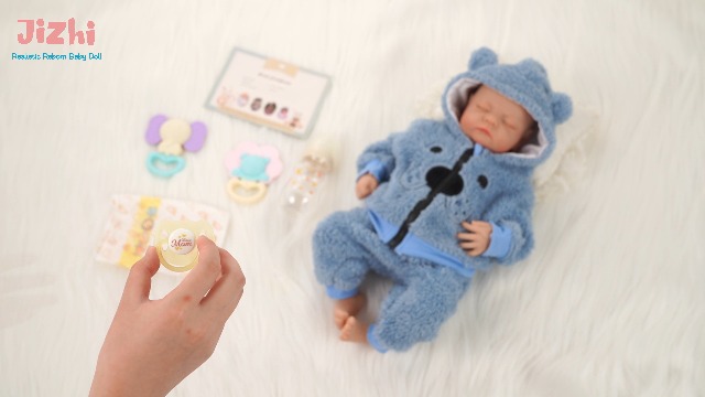 JIZHI Bambole Reborn Maschio - 20 Pollici Realistico Dormiente Baby Doll Neonato Vero - Bambola Bambini Corpo In Cotone Con Accessori Chiudi Gli Occhi
