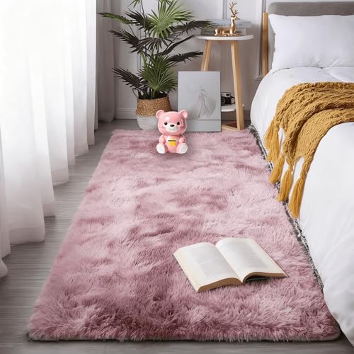 Tapis brillant douillet rose pourpre 170 x 310 cm pour grand salon élégant - 2