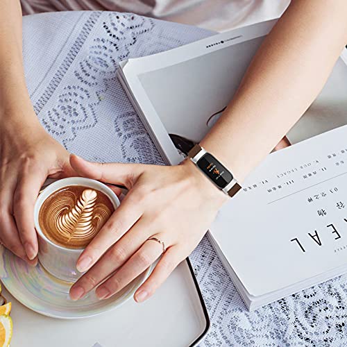 Lijinlan Pulseira elástica de poliéster compatível com Fitbit Luxe, alça de substituição trançada aj