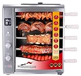 Brazilian Flame Churrasco® Gas Rotisserie Oven Grill Roaster with Auto Rotating Skewers for Rotisserie Chicken, Brazilian Style BBQ and Churrasco, Shawarma Machine, Propane Grill
