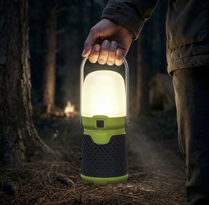 Artikaa Campa - Kit modulare portatile 4 in 1 per esterni, ventilatore da campeggio, lanterna a LED, torcia elettrica e insetticida UV NAEM