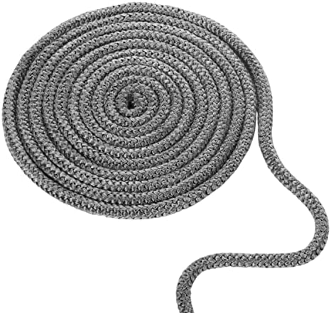 SAVITA Fireplace Seal Rope 0.4inch x 13ft, Sturdy Graphite Impregnated Fiberglass Rope Seal Gasket Replacement Wood Stove Door Gasket for Fireplaces Wood Burning Stoves