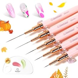 Beetles Nail Art Pens, 5pcs Nail Art Brushes Liner Brushes for Nails