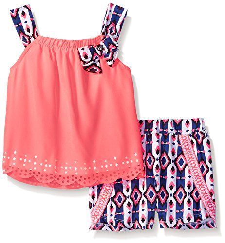 Little Lass Girls' 2 Piece Short Set Tulip Flaps