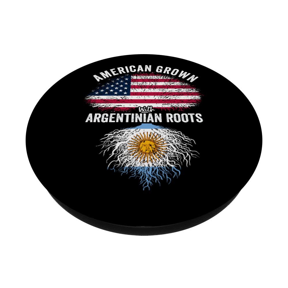 It's In My DNA Proud Argentinian Roots - Hispanic Heritage PopSockets Swappable PopGrip, Black - Image 2