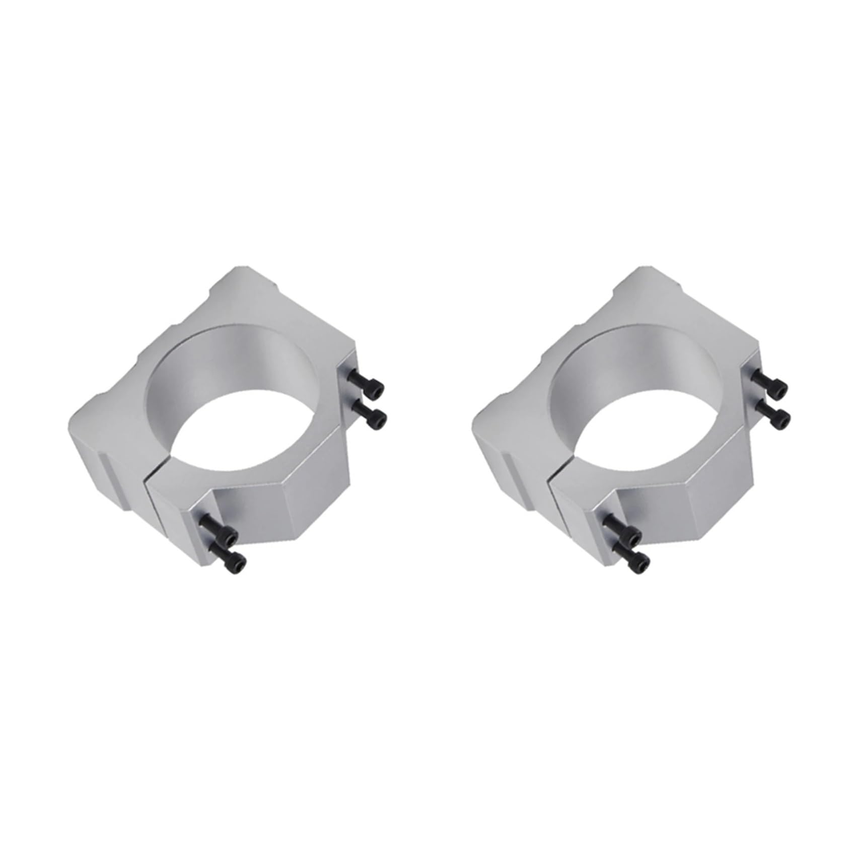 Lyvqzpwlr Silver 65Mm Spindle Clamp， Cnc Spindle Motor Clamp， Cnc Milling Machine Motor Spindle Clamp Bracket 65Mm Silver 8 Screws